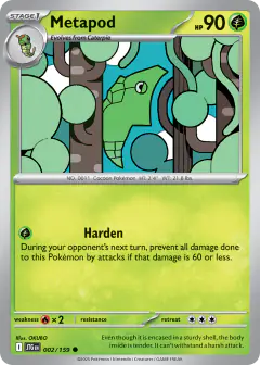 Metapod 002/159 Common card from Journey Together