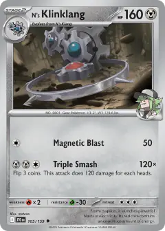 N's Klinklang 105/159 Uncommon card from Journey Together