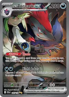 N's Zoroark ex 185/159 Special Illustration Rare card from Journey Together
