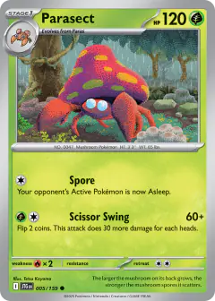 Parasect 005/159 Common card from Journey Together