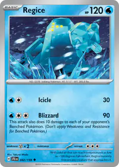 Regice 042/159 Uncommon card from Journey Together