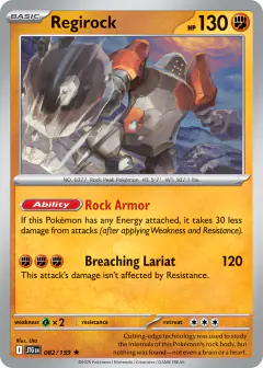 Regirock 082/159 Rare card from Journey Together