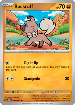 Rockruff 084/159 Common card from Journey Together