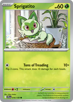 Sprigatito 016/159 Common card from Journey Together