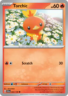 Torchic 022/159 Common card from Journey Together