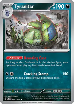 Tyranitar 095/159 Rare card from Journey Together