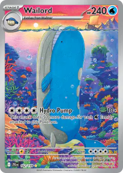 Wailord 162/159 Illustration Rare card from Journey Together