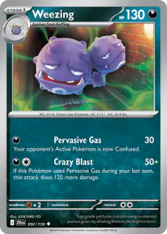 Weezing 092/159 Uncommon card from Journey Together