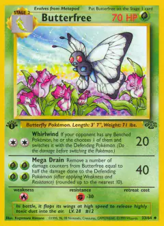 Butterfree 33/64 Uncommon card from Jungle