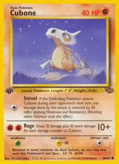 Cubone 50/64 Common card from Jungle