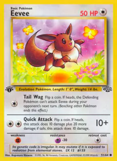 Eevee 51/64 Common card from Jungle
