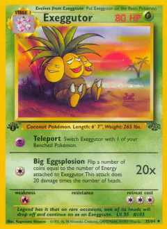 Exeggutor 35/64 Uncommon card from Jungle