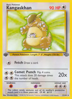 Kangaskhan 21/64 Rare card from Jungle