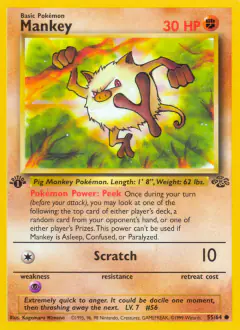 Mankey 55/64 Common card from Jungle
