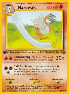 Marowak 39/64 Uncommon card from Jungle