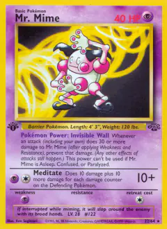 Mr. Mime 22/64 Rare card from Jungle