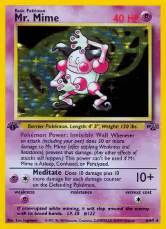 Mr. Mime 6/64 Rare Holo card from Jungle