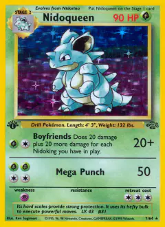 Nidoqueen 7/64 Rare Holo card from Jungle