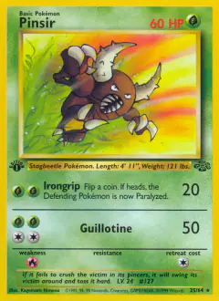 Pinsir 25/64 Rare card from Jungle