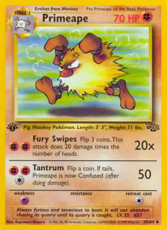 Primeape 43/64 Uncommon card from Jungle