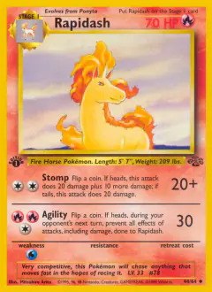 Rapidash 44/64 Uncommon card from Jungle