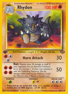 Rhydon 45/64 Uncommon card from Jungle
