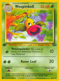 Weepinbell 48/64 Uncommon card from Jungle