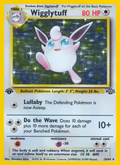 Wigglytuff 16/64 Rare Holo card from Jungle