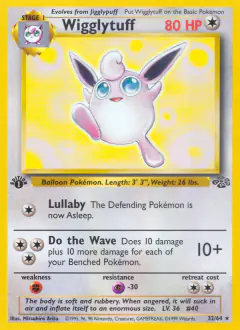 Wigglytuff 32/64 Rare card from Jungle