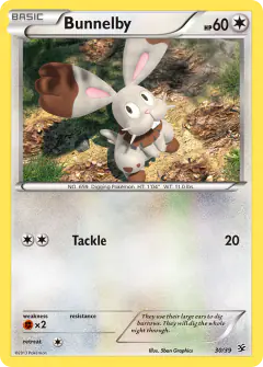 Bunnelby 30/39 card from Kalos Starter Set