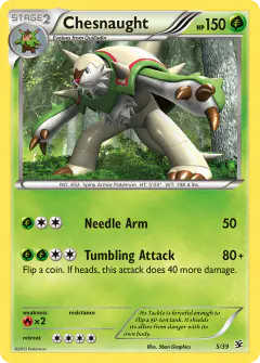 Chesnaught 5/39 card from Kalos Starter Set