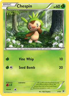 Chespin 3/39 card from Kalos Starter Set