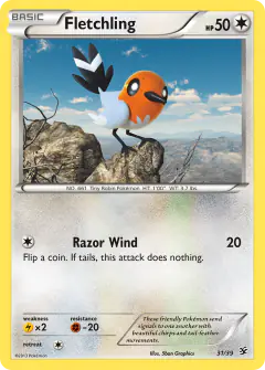 Fletchling 31/39 card from Kalos Starter Set