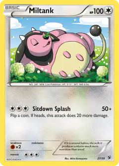 Miltank 27/39 card from Kalos Starter Set