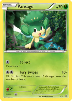 Pansage 2/39 card from Kalos Starter Set
