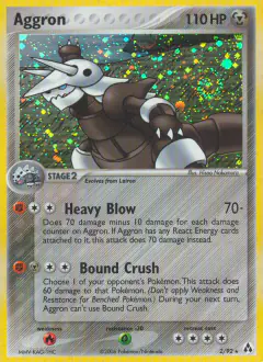 Aggron 2/92 Rare Holo card from Legend Maker