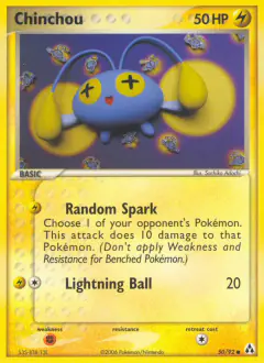 Chinchou 50/92 Common card from Legend Maker