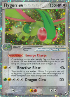 Flygon ex 87/92 Rare Holo EX card from Legend Maker