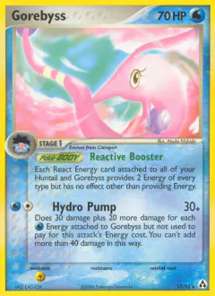 Gorebyss 17/92 Rare card from Legend Maker