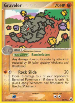 Graveler 34/92 Uncommon card from Legend Maker