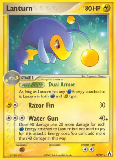 Lanturn 19/92 Rare card from Legend Maker