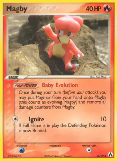 Magby 58/92 Common card from Legend Maker