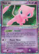 Mew ex 88/92 Rare Holo EX card from Legend Maker