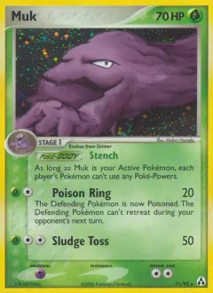 Muk 11/92 Rare Holo card from Legend Maker