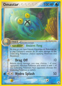 Omastar 23/92 Rare card from Legend Maker