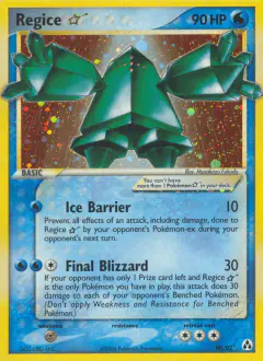 Regice ★ 90/92 Rare Holo Star card from Legend Maker