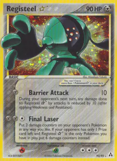 Registeel ★ 92/92 Rare Holo Star card from Legend Maker