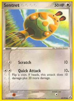 Sentret 62/92 Common card from Legend Maker