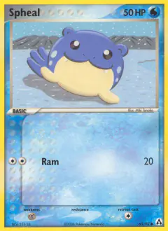 Spheal 65/92 Common card from Legend Maker