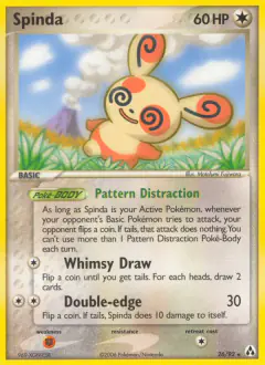 Spinda 26/92 Rare card from Legend Maker